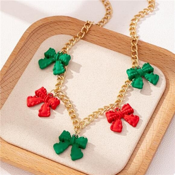Bow Charm Chain Necklace - Picture 3 of 5